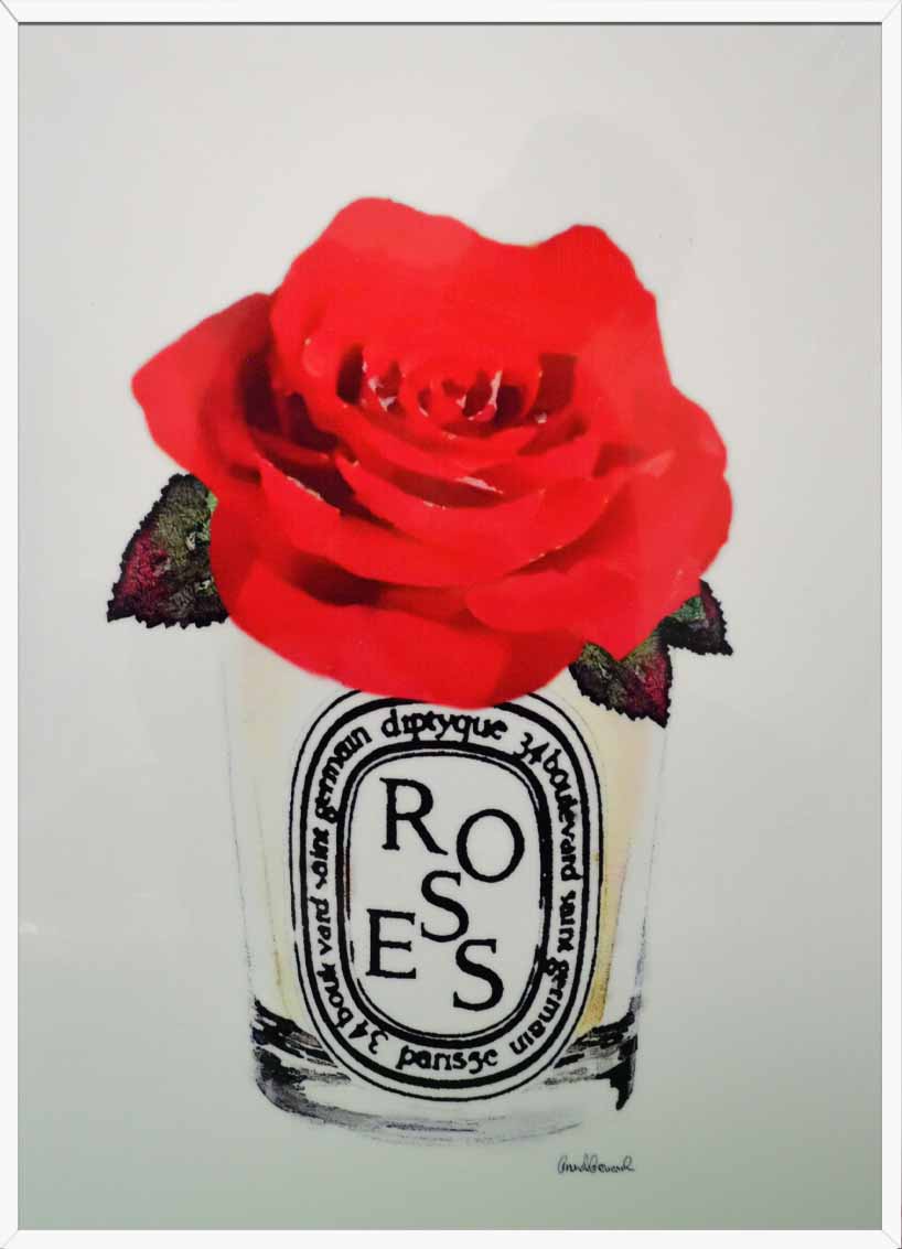 Artsy Style Decorative Painting, White Frame