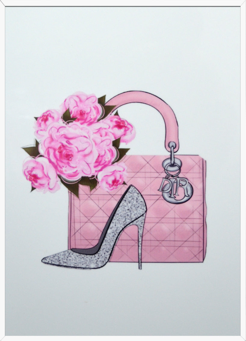 Artsy Style Decorative Painting, White Frame