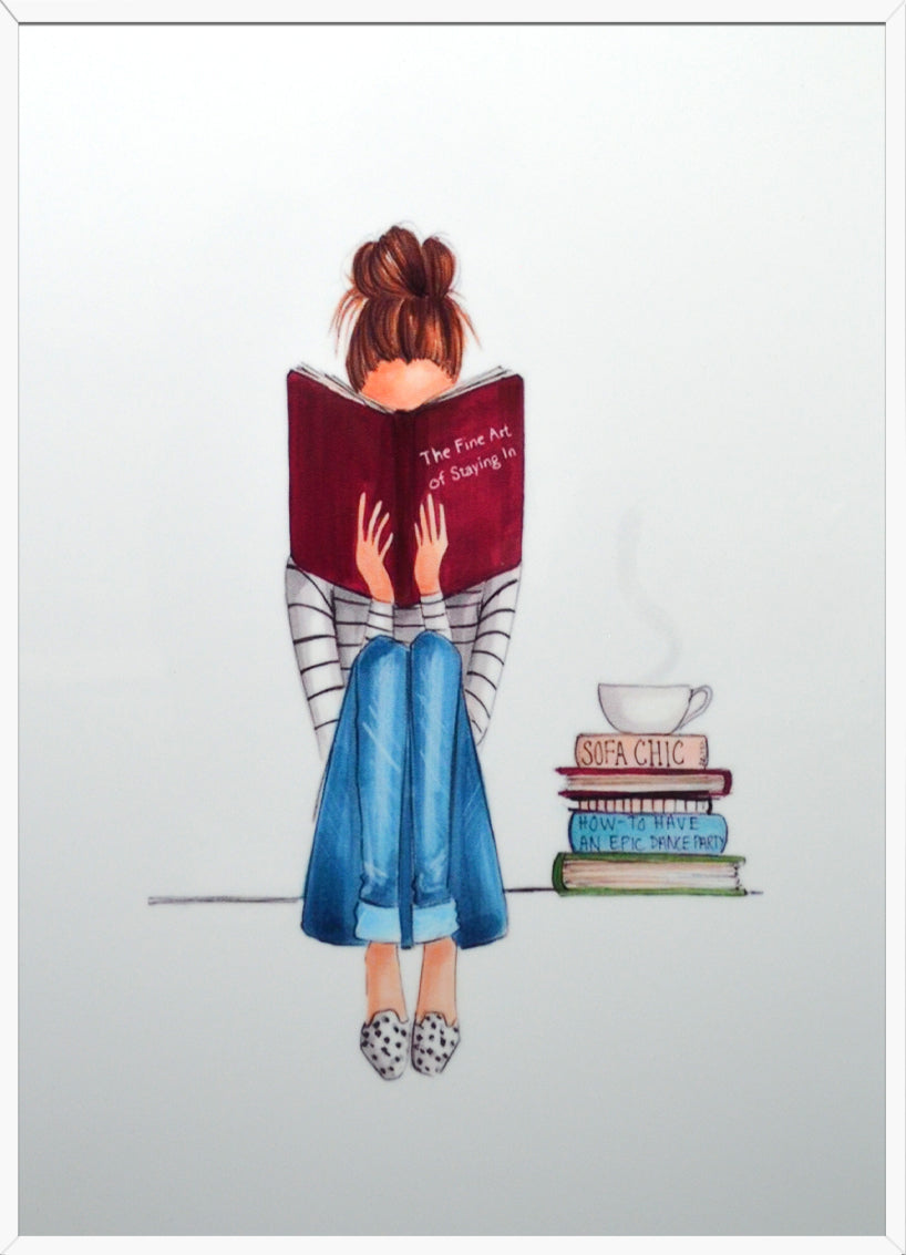 Artsy Style Decorative Painting, White Frame