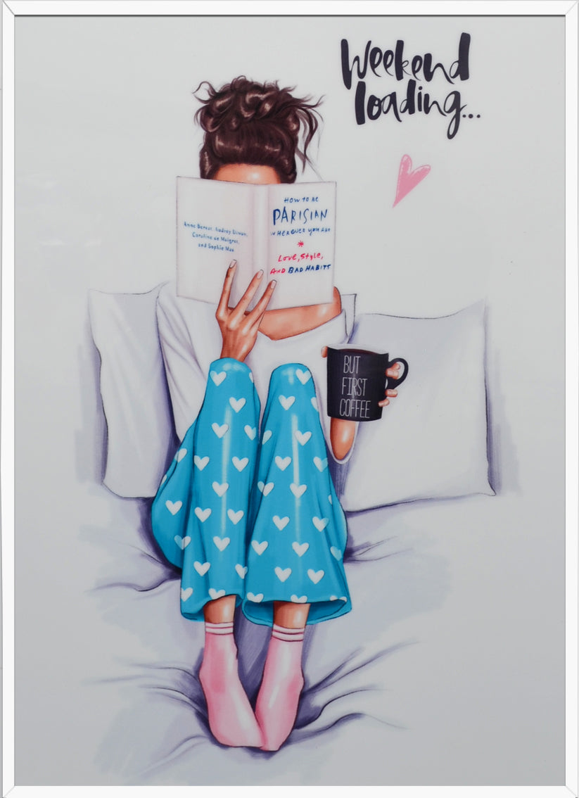 Artsy Style Decorative Painting, White Frame