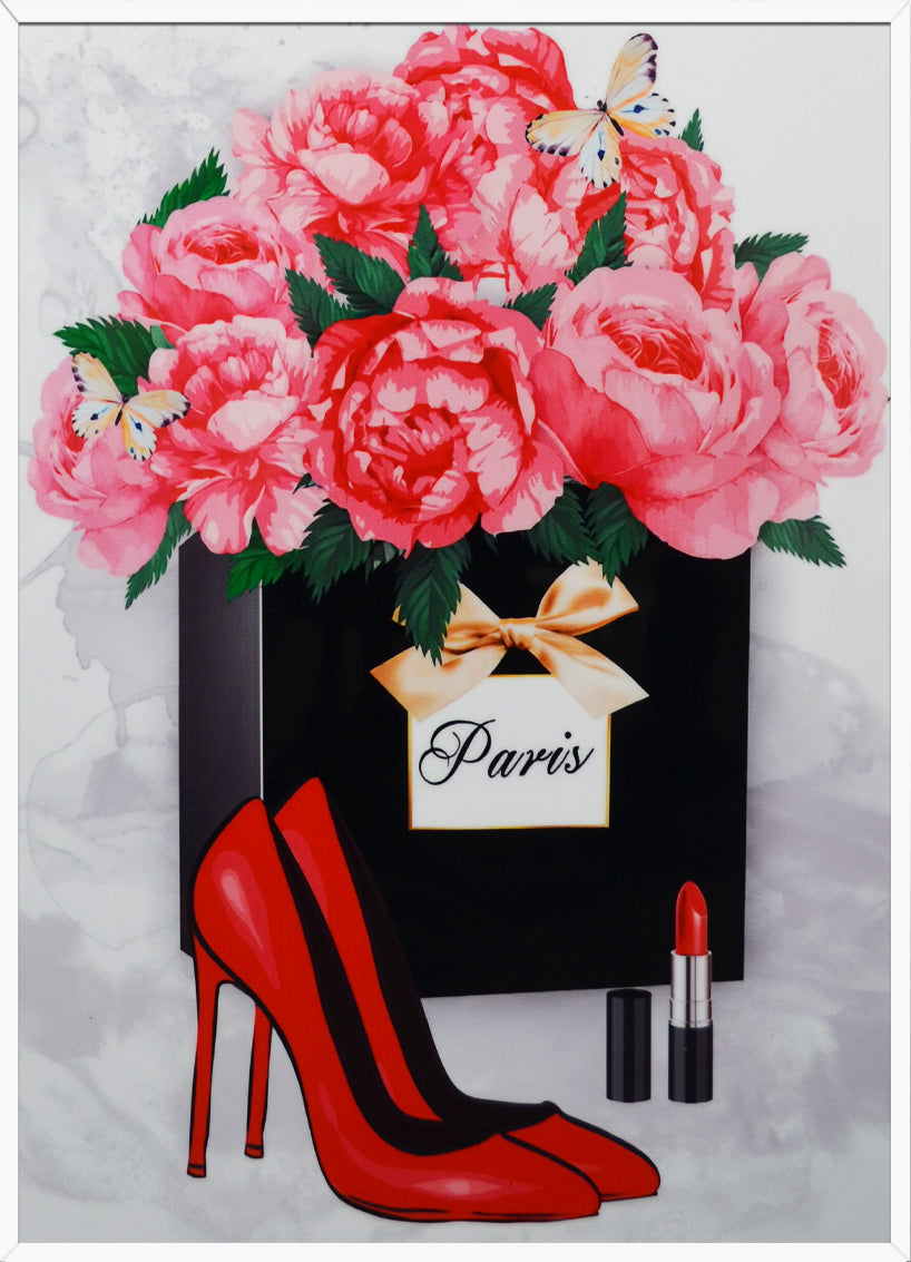 Artsy Style Decorative Painting, White Frame