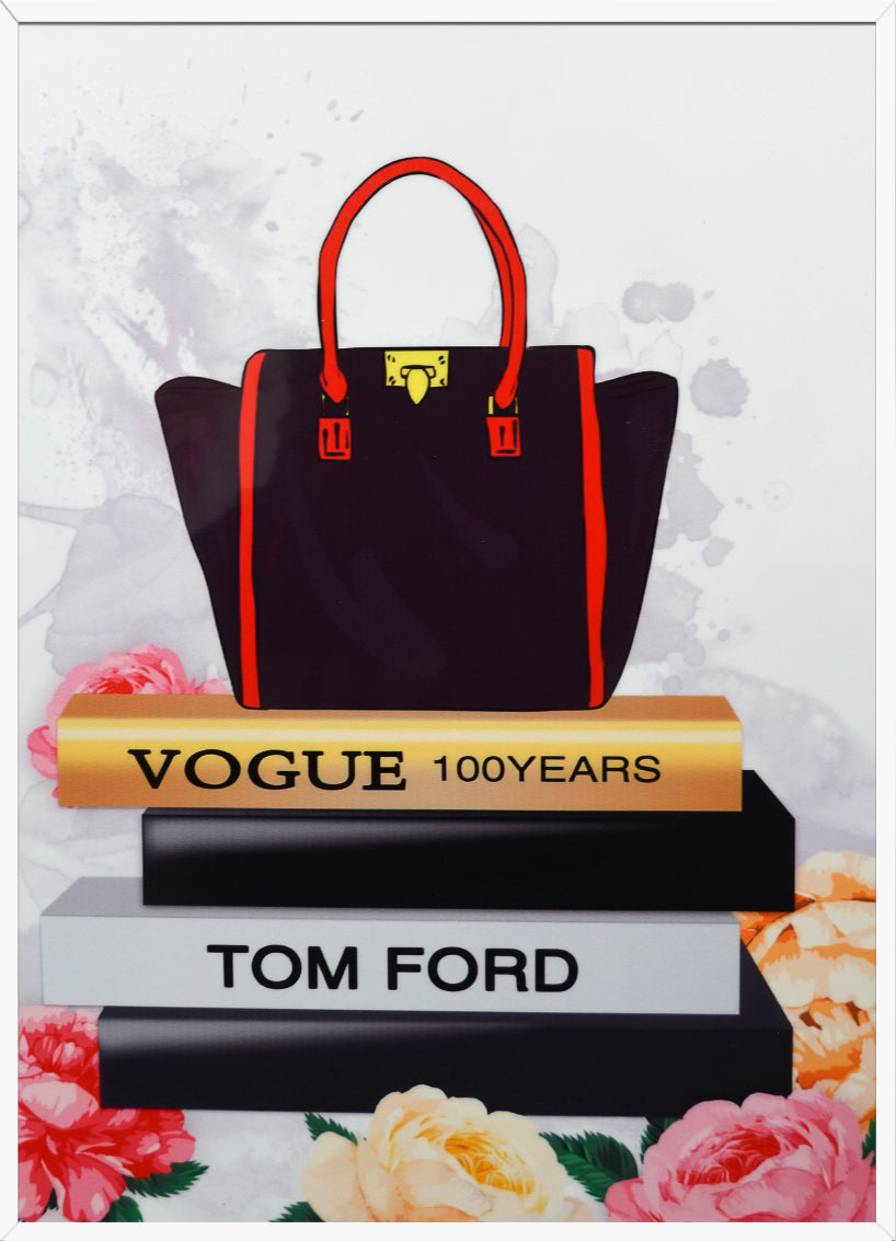 Artsy Style Decorative Painting, White Frame