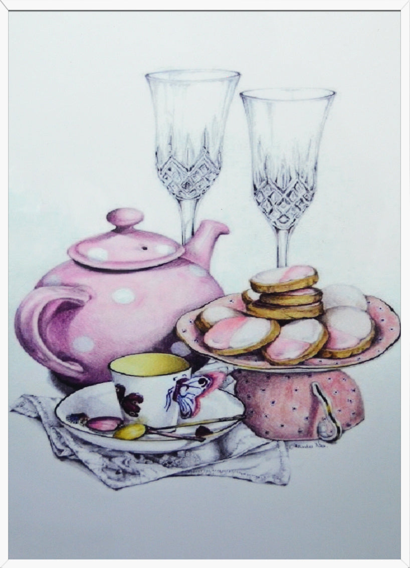 Artsy Style Decorative Painting, White Frame