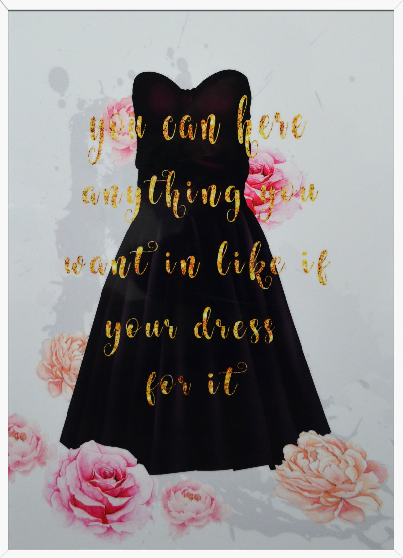 Artsy Style Decorative Painting, White Frame