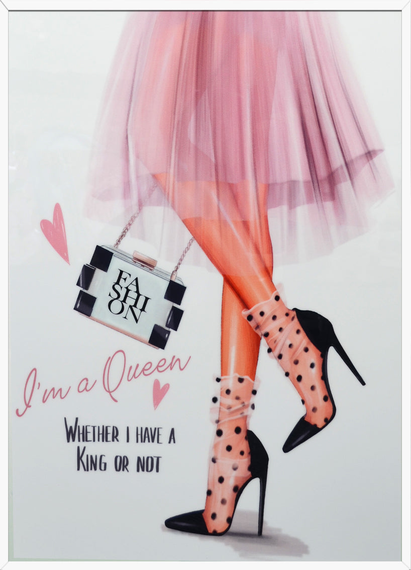 Artsy Style Decorative Painting, White Frame