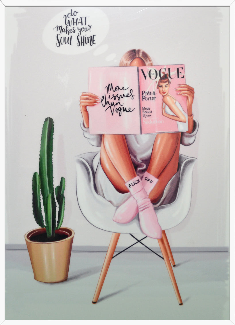 Artsy Style Decorative Painting, White Frame